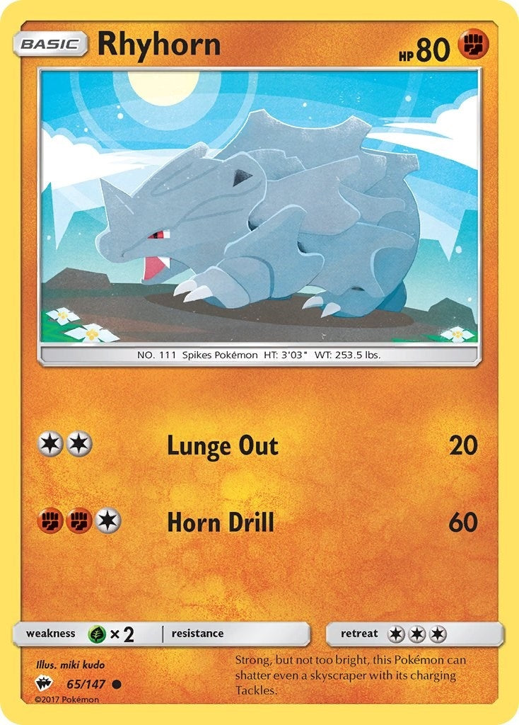 Image for Rhyhorn (SM - Burning Shadows) (65/147) - Pokemon