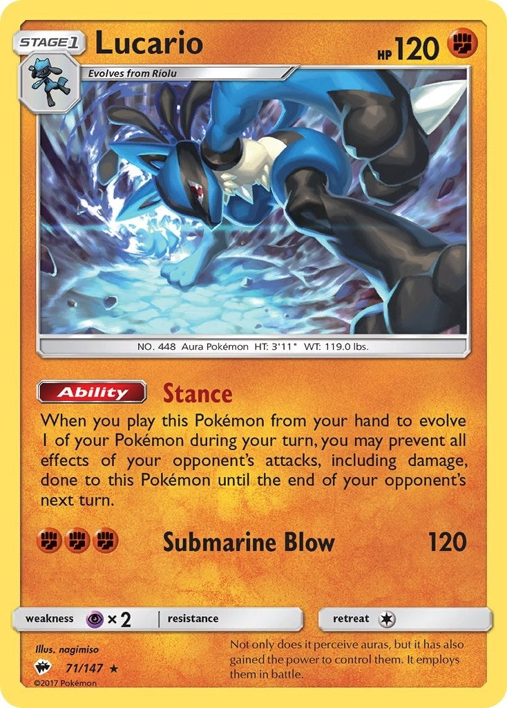 Image for Lucario (SM - Burning Shadows) (71/147) - Pokemon
