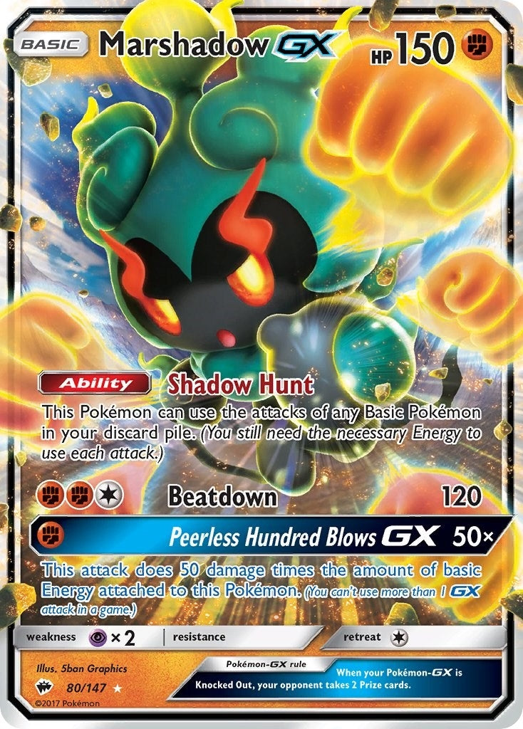 Image for Marshadow GX (SM - Burning Shadows) (80/147) - Pokemon