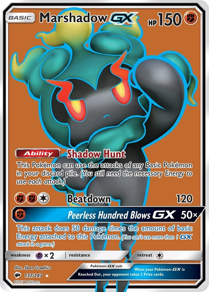 Image for Marshadow GX (Full Art) (SM - Burning Shadows) (137/147) - Pokemon