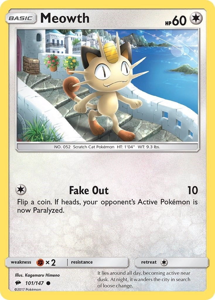 Image for Meowth (SM - Burning Shadows) (101/147) - Pokemon