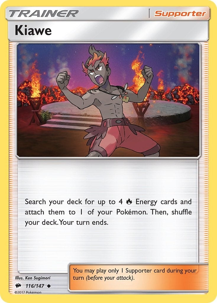 Image for Kiawe (SM - Burning Shadows) (116/147) - Pokemon