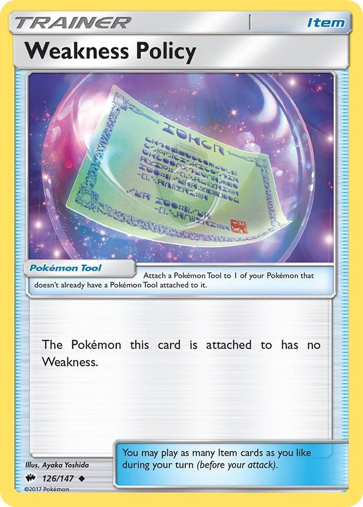 Image for Weakness Policy (SM - Burning Shadows) (126/147) - Pokemon
