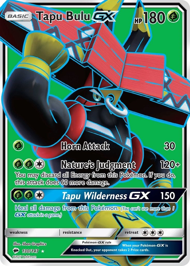 Image for Tapu Bulu GX (Full Art) (SM - Burning Shadows) (130/147) - Pokemon