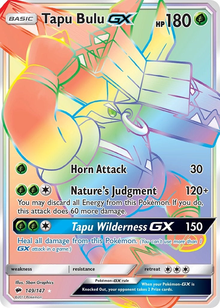 Image for Tapu Bulu GX (Secret) (SM - Burning Shadows) (149/147) - Pokemon