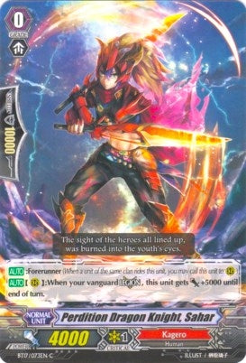 Image for Perdition Dragon Knight, Sahar (BT17: Blazing Perdition ver.E) (BT17/073EN) - Cardfight Vanguard