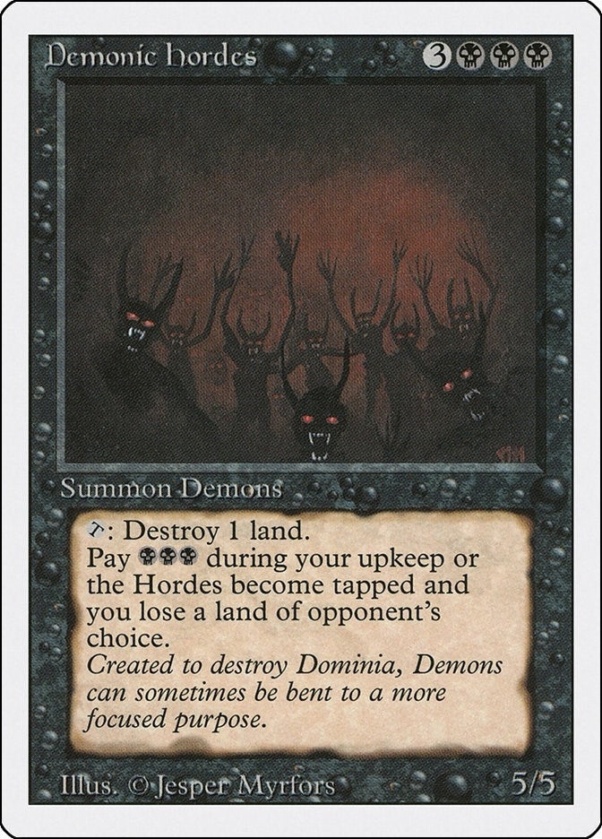Image for Demonic Hordes (Revised Edition) - Magic: The Gathering