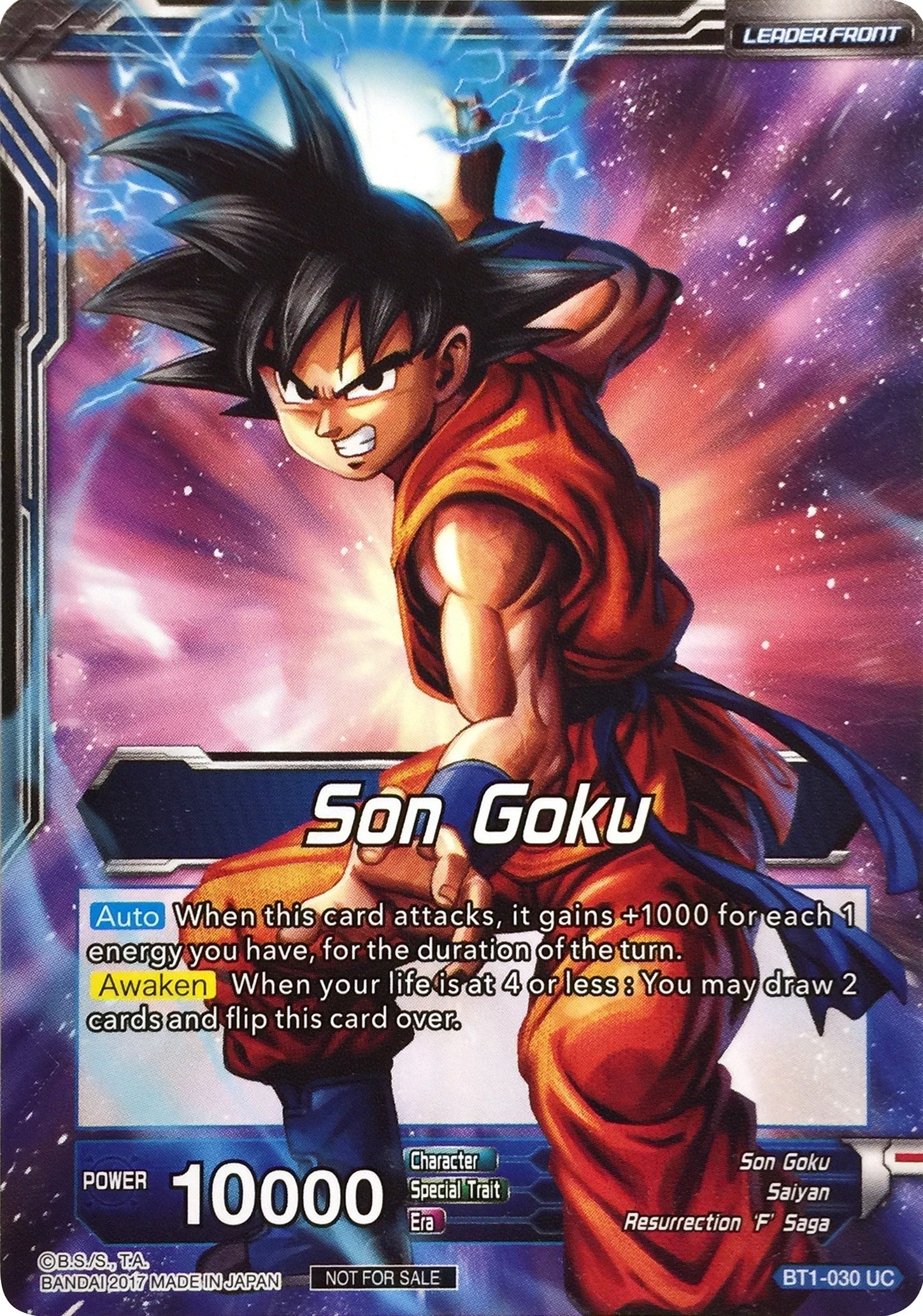 Image for Son Goku // Super Saiyan Blue Son Goku (Hot Stamped) (Promotion Cards) (BT1-030) - Dragon Ball Super: Masters
