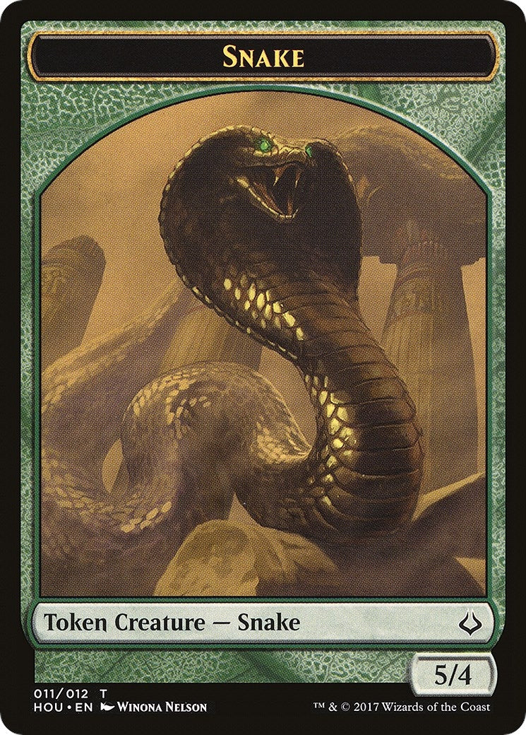 Image for Snake // Warrior Double-Sided Token (Hour of Devastation) (11 // 17) - Magic: The Gathering