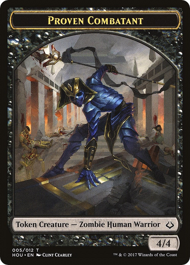 Image for Proven Combatant // Zombie Double-Sided Token (Hour of Devastation) (5 // 20) - Magic: The Gathering