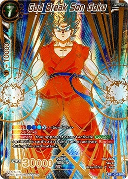 Image for God Break Son Goku (SPR) (Galactic Battle) (BT1-031) - Dragon Ball Super: Masters