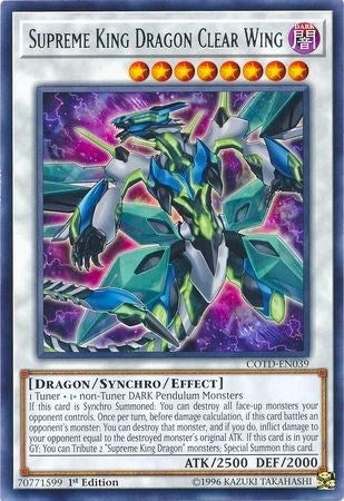 Image for Supreme King Dragon Clear Wing (Code of the Duelist) (COTD-EN039) - YuGiOh