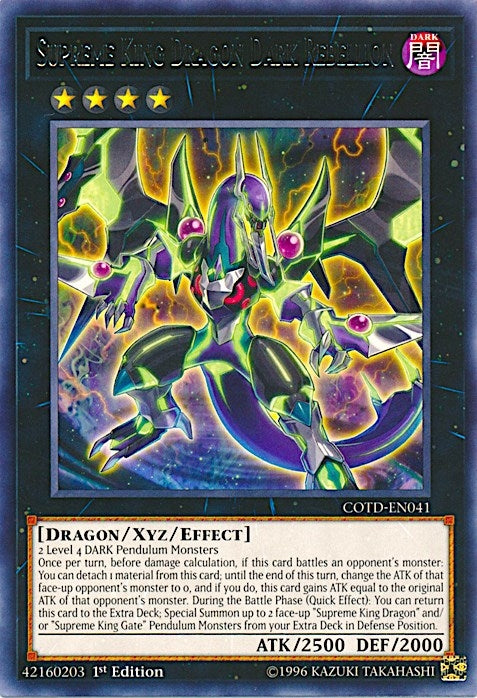 Image for Supreme King Dragon Dark Rebellion (Code of the Duelist) (COTD-EN041) - YuGiOh