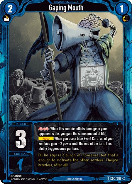 Image for Gaping Mouth (Zombie World Order TCG - Set 1) (20) - Zombie World Order TCG