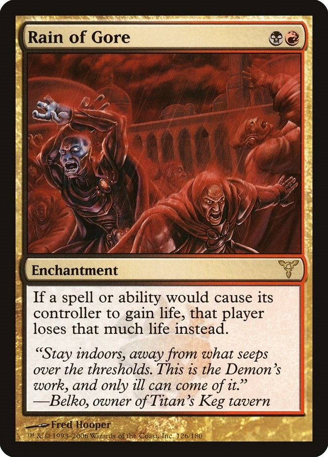 Image for Rain of Gore (Dissension) (126) - Magic: The Gathering