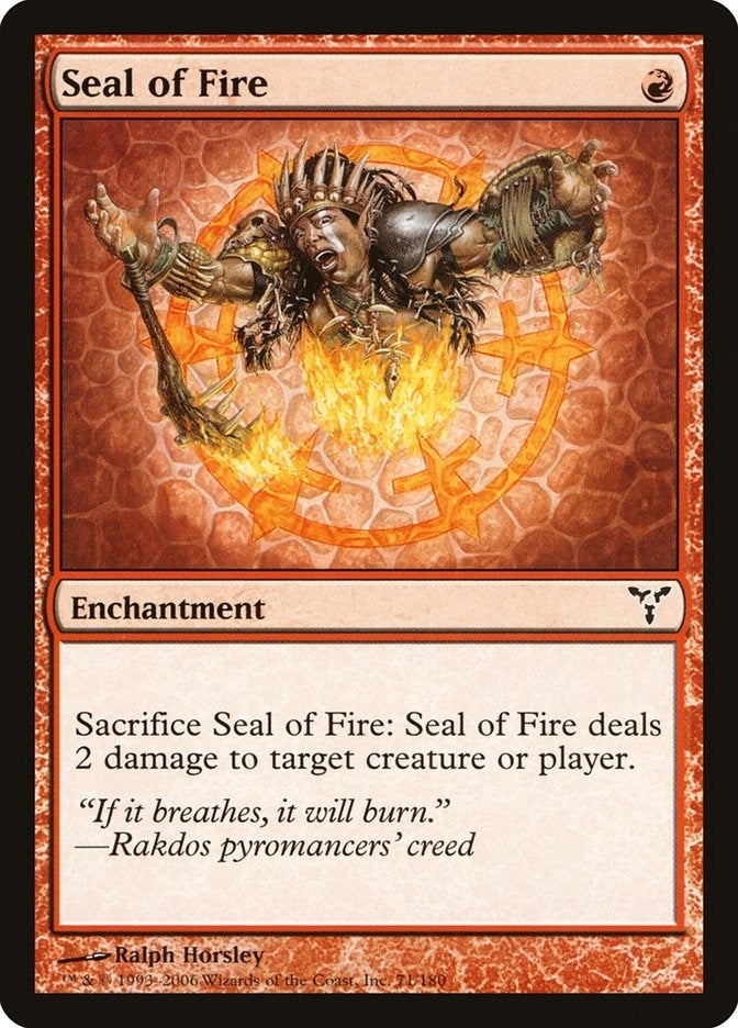 Image for Seal of Fire (Dissension) (71) - Magic: The Gathering