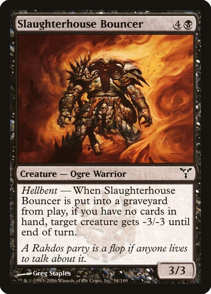 Image for Slaughterhouse Bouncer (Dissension) (54) - Magic: The Gathering