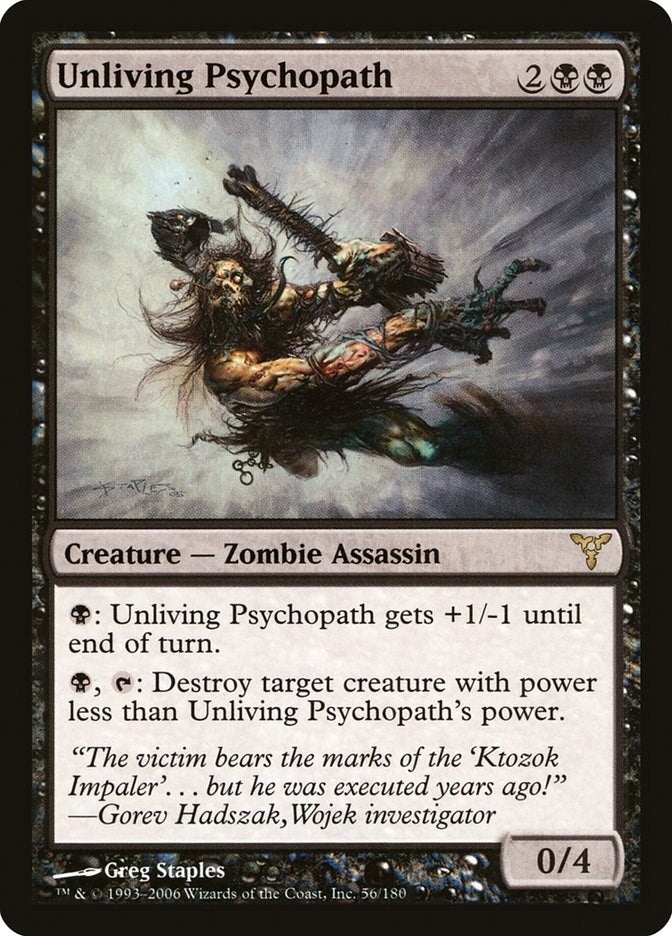 Image for Unliving Psychopath (Dissension) (56) - Magic: The Gathering