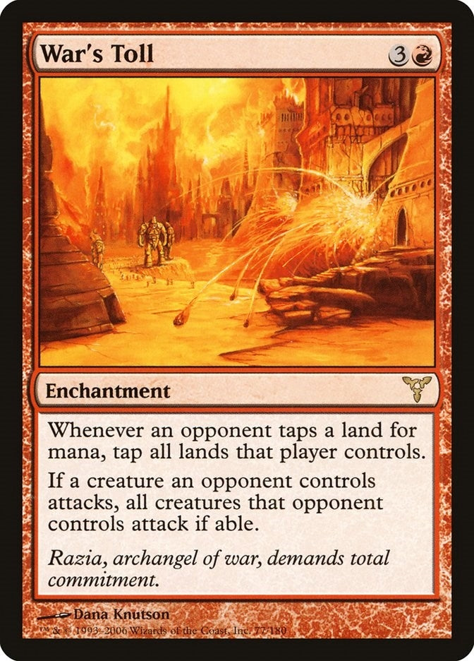 Image for War's Toll (Dissension) (77) - Magic: The Gathering