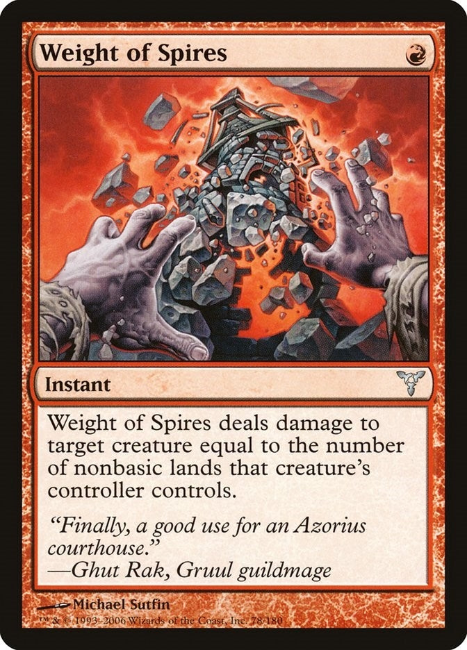 Image for Weight of Spires (Dissension) (78) - Magic: The Gathering
