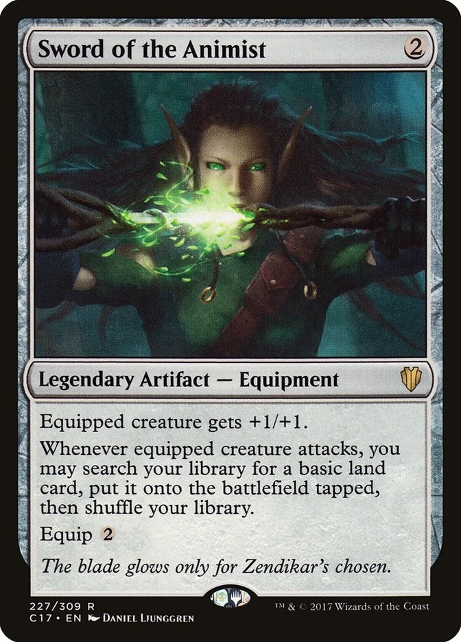 Image for Sword of the Animist (Commander 2017) (227) - Magic: The Gathering
