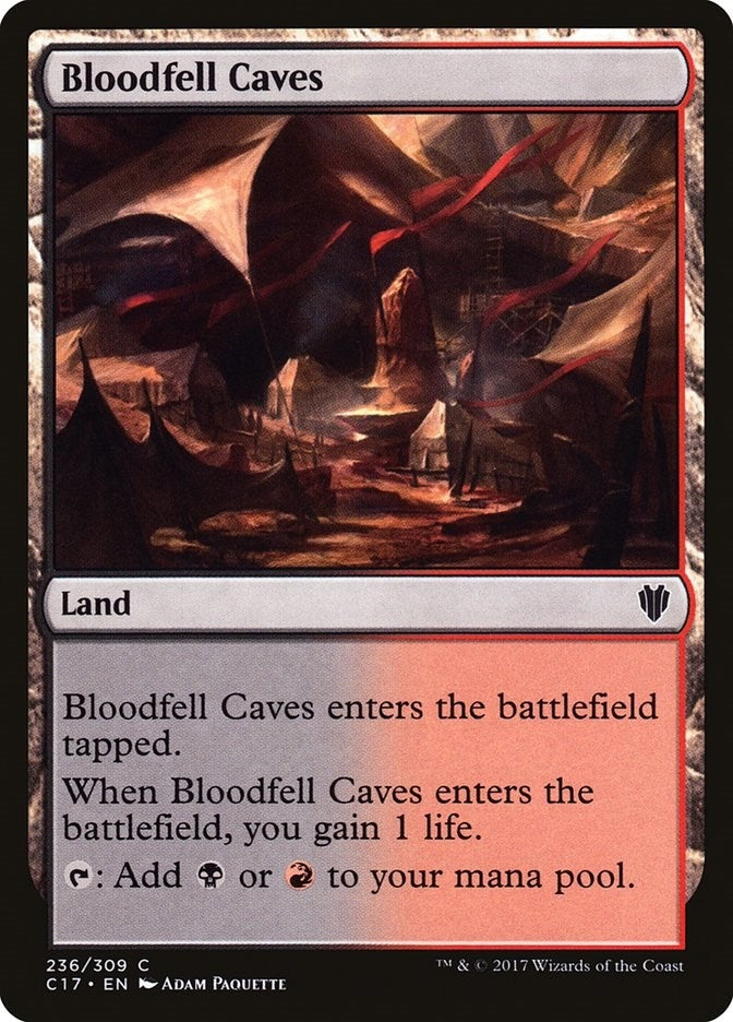 Image for Bloodfell Caves (Commander 2017) (236) - Magic: The Gathering