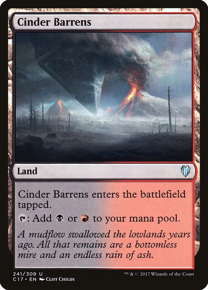 Image for Cinder Barrens (Commander 2017) (241) - Magic: The Gathering