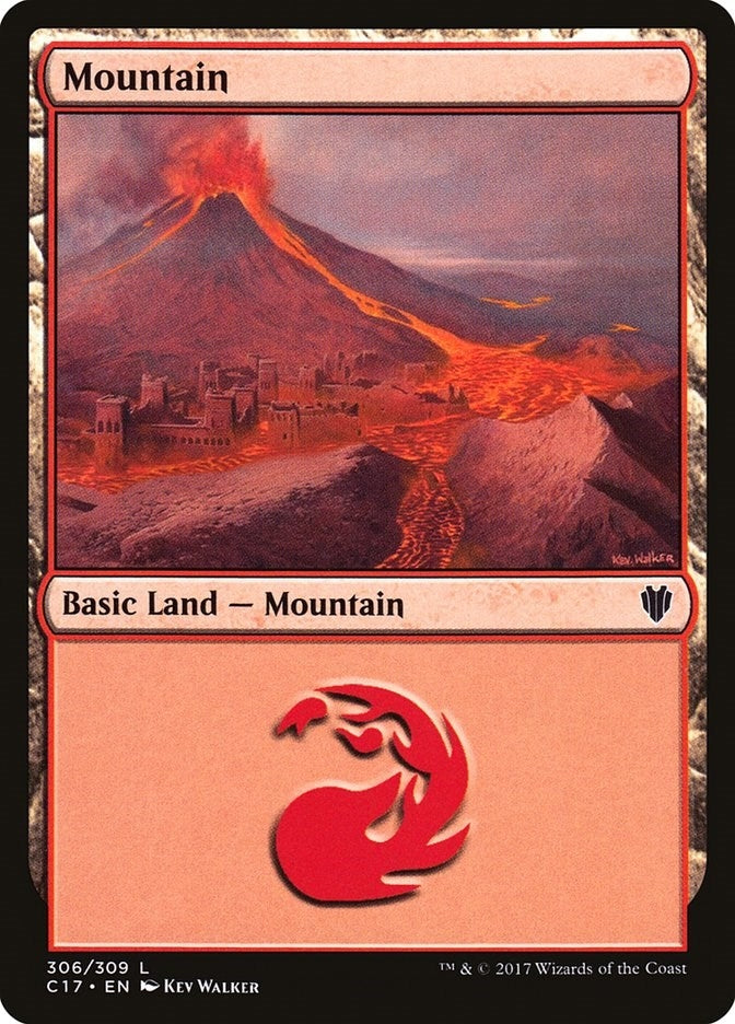 Image for Mountain (306) (Commander 2017) (306) - Magic: The Gathering
