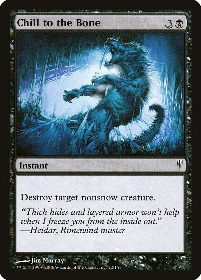 Image for Chill to the Bone (Coldsnap) (52) - Magic: The Gathering