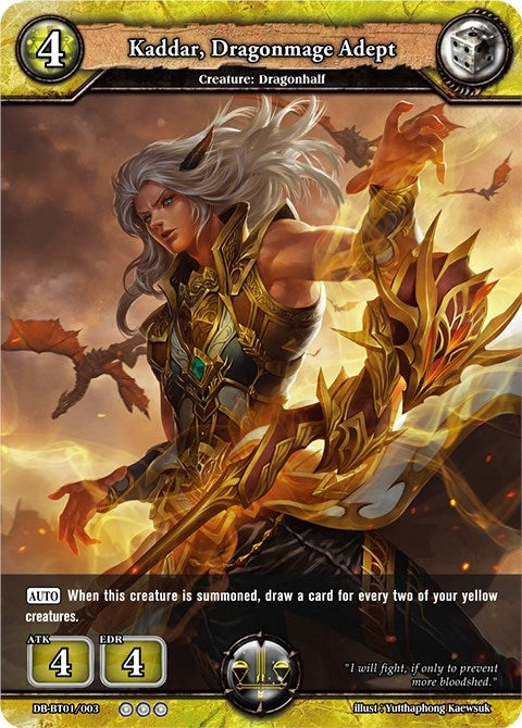 Image for Kaddar, Dragonmage Adept (Rally to War) (DB-BT01/003) - Dragoborne
