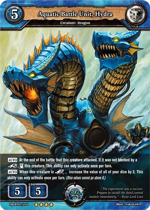 Image for Aquatic Battle Unit, Hydra (Rally to War) (DB-BT01/050) - Dragoborne