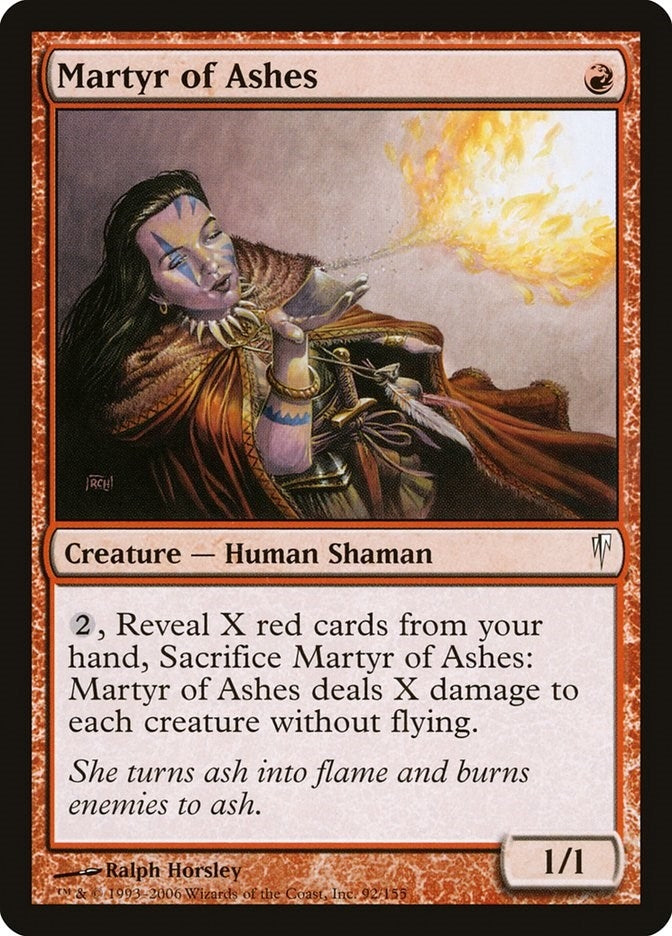 Image for Martyr of Ashes (Coldsnap) (92) - Magic: The Gathering