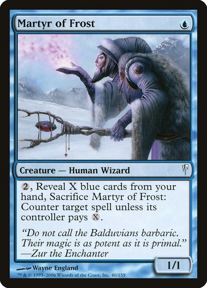 Image for Martyr of Frost (Coldsnap) (40) - Magic: The Gathering