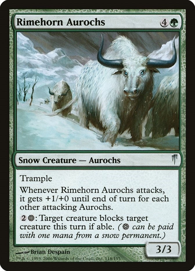Image for Rimehorn Aurochs (Coldsnap) (118) - Magic: The Gathering