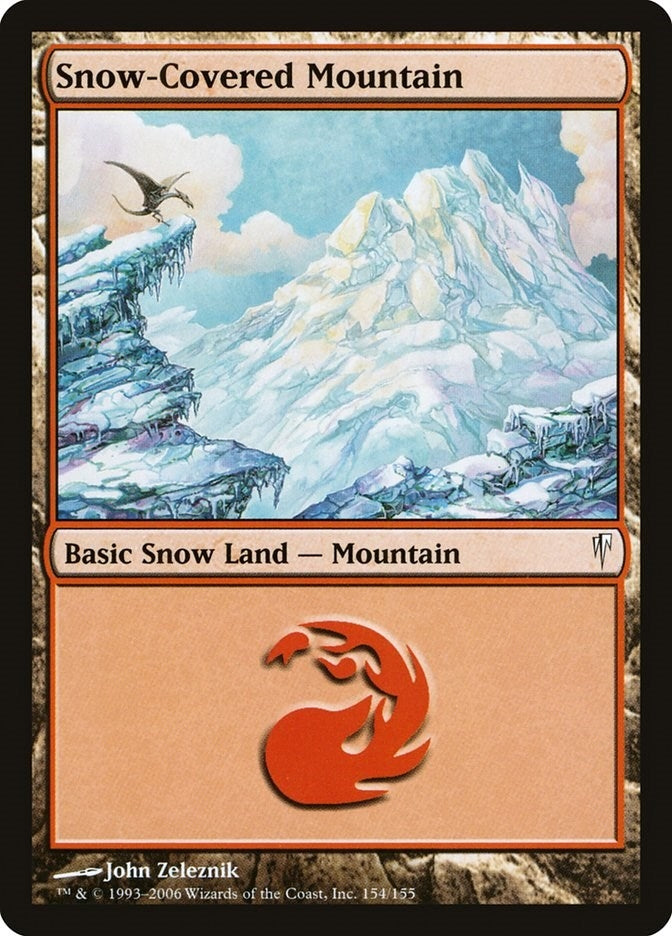 Image for Snow-Covered Mountain (Coldsnap) (154) - Magic: The Gathering