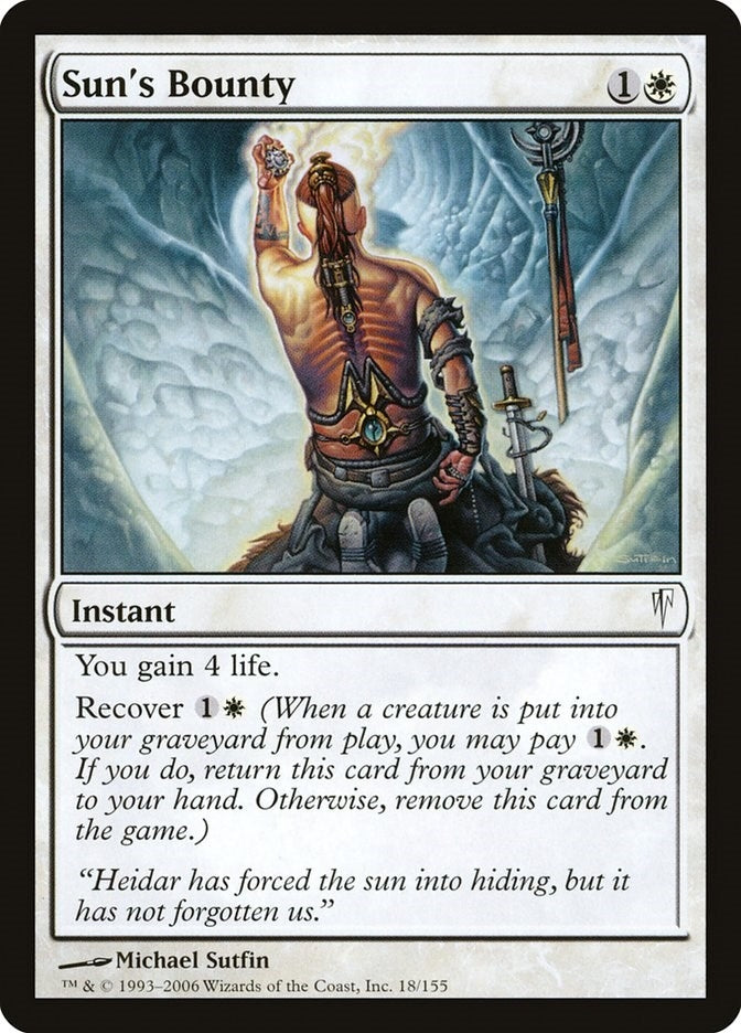 Image for Sun's Bounty (Coldsnap) (18) - Magic: The Gathering