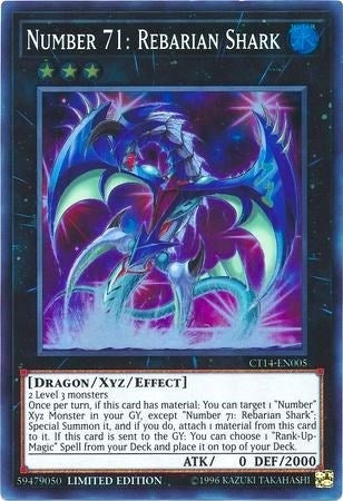 Image for Number 71: Rebarian Shark (2017 Mega-Tins) (CT14-EN005) - YuGiOh