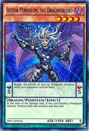 Image for Lector Pendulum, the Dracoverlord (2017 Mega-Tins Mega Pack) (MP17-EN014) - YuGiOh