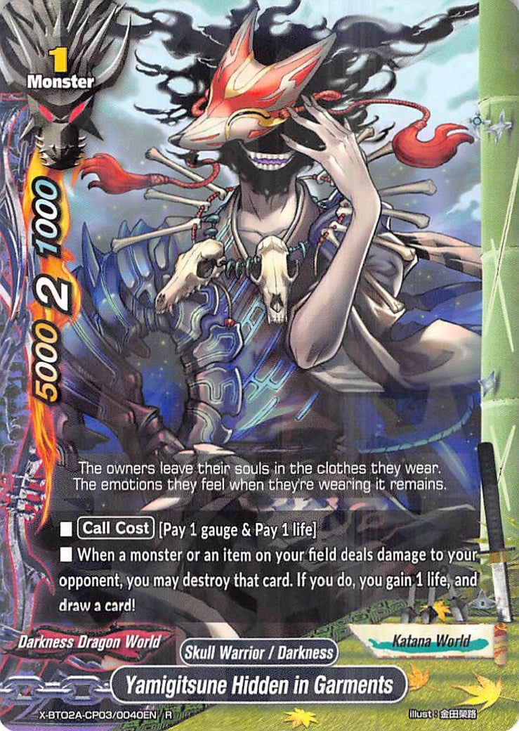Image for Yamigitsune Hidden in Garments (Evolution & Mutation) (X-BT02A-CP03/0040EN) - Future Card BuddyFight