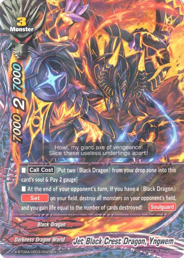 Image for Jet Black Crest Dragon, Yngwem (Evolution & Mutation) (X-BT02A-CP03/0023EN) - Future Card BuddyFight
