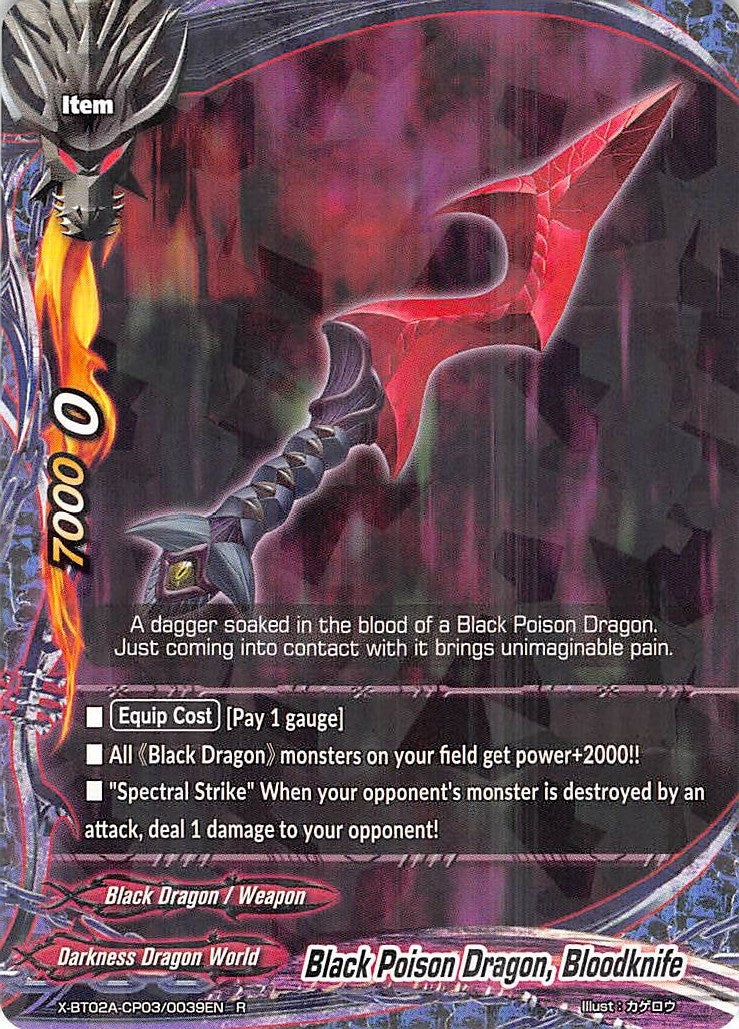 Image for Black Poison Dragon, Bloodknife (Evolution & Mutation) (X-BT02A-CP03/0039EN) - Future Card BuddyFight