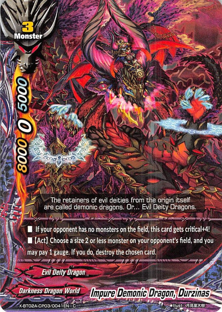 Image for Impure Demonic Dragon, Durzinas (Evolution & Mutation) (X-BT02A-CP03/0041EN) - Future Card BuddyFight