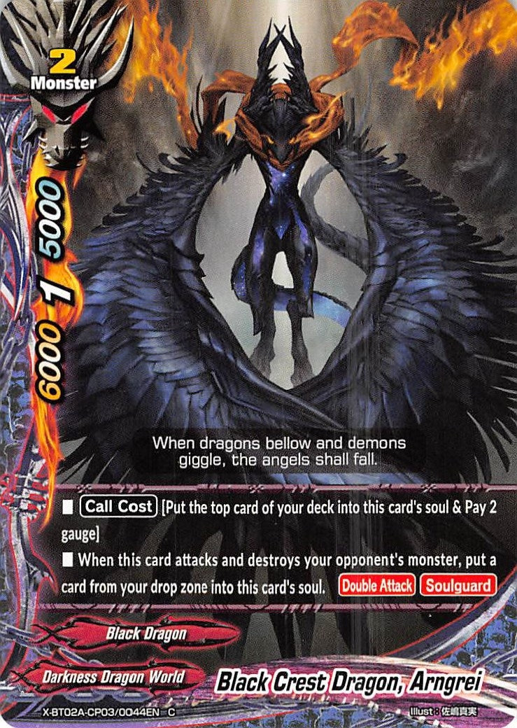 Image for Black Crest Dragon, Arngrei (Evolution & Mutation) (X-BT02A-CP03/0044EN) - Future Card BuddyFight
