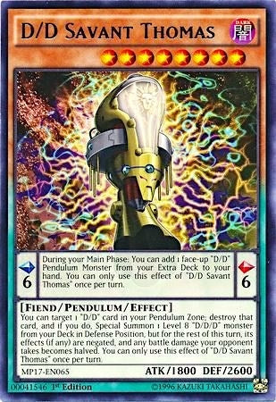 Image for D/D Savant Thomas (2017 Mega-Tins Mega Pack) (MP17-EN065) - YuGiOh