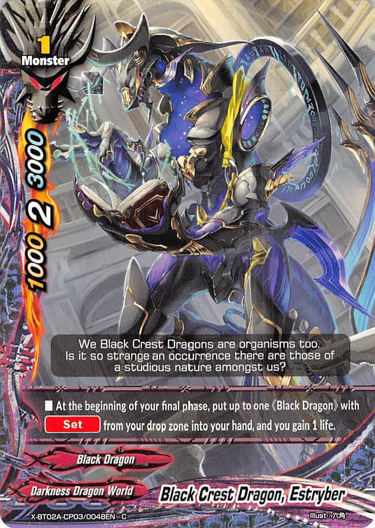 Image for Black Crest Dragon, Estryber (Evolution & Mutation) (X-BT02A-CP03/0048EN) - Future Card BuddyFight