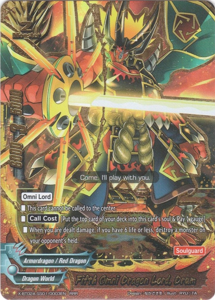 Image for Fifth Omni Dragon Lord, Drum (Evolution & Mutation) (X-BT02A-SS01/0003EN) - Future Card BuddyFight