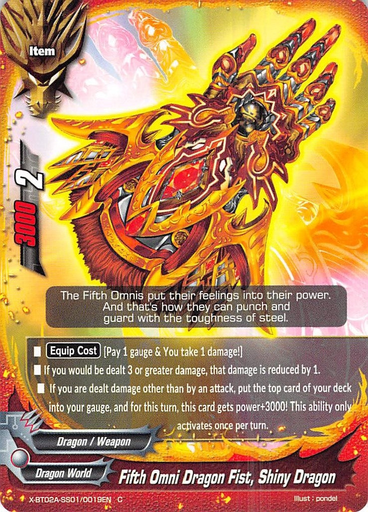 Image for Fifth Omni Dragon Fist, Shiny Dragon (Evolution & Mutation) (X-BT02A-SS01/0019EN) - Future Card BuddyFight