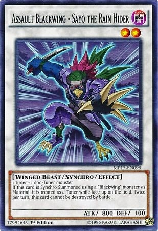 Image for Assault Blackwing - Sayo the Rain Hider (2017 Mega-Tins Mega Pack) (MP17-EN095) - YuGiOh