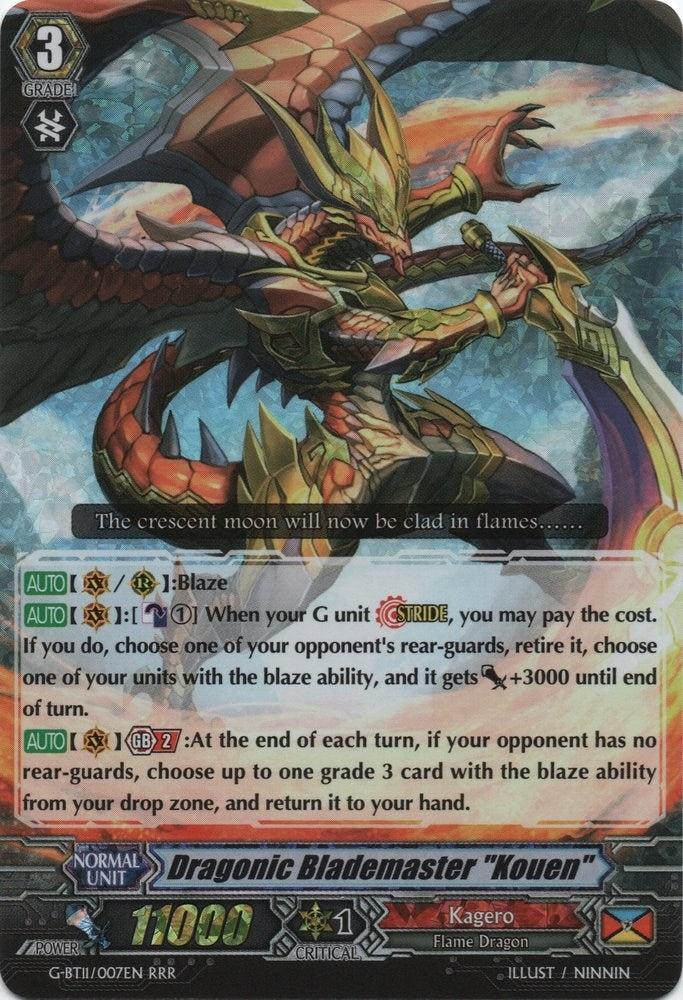 Image for Dragonic Blademaster "Kouen" (G-BT11: Demonic Advent) (G-BT11/007EN) - Cardfight Vanguard