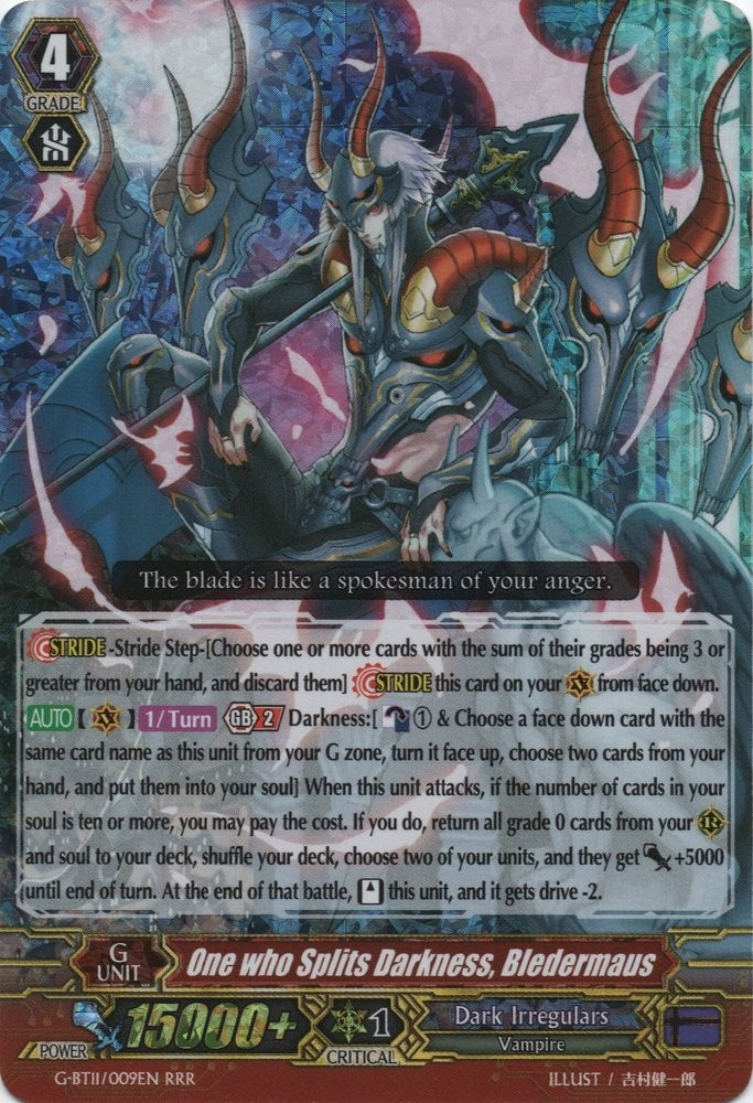 Image for One who Splits Darkness, Bledermaus (G-BT11: Demonic Advent) (G-BT11/009EN) - Cardfight Vanguard